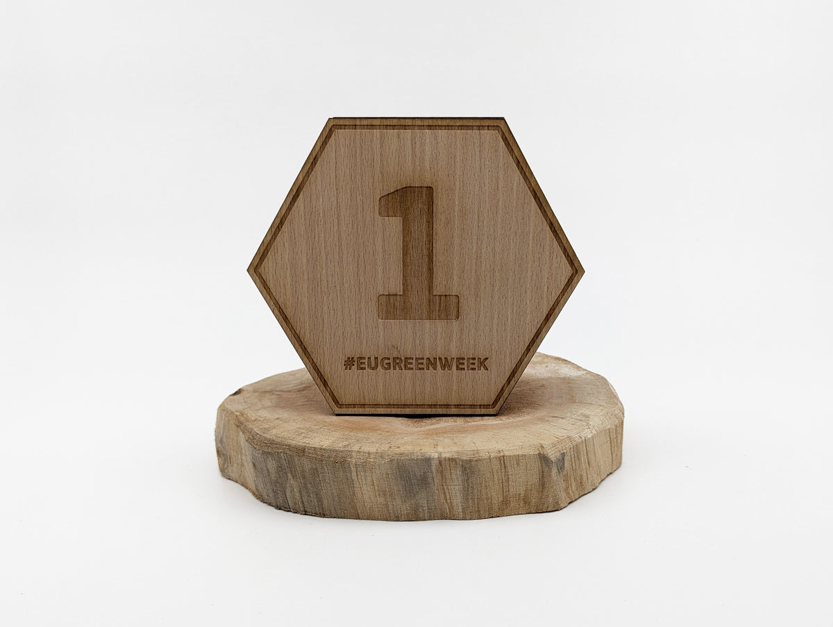 Numéros de table en bois upcyclé - sur mesure - EU Greenweek 26