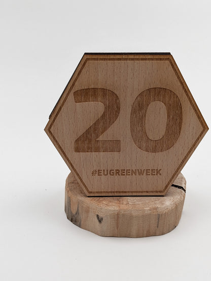 Numéros de table en bois upcyclé - sur mesure - EU Greenweek 26