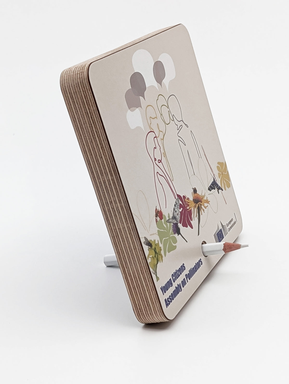 Mémo en bois upcyclé - sur mesure - EU Young Citizen Pollinators Assembly 26