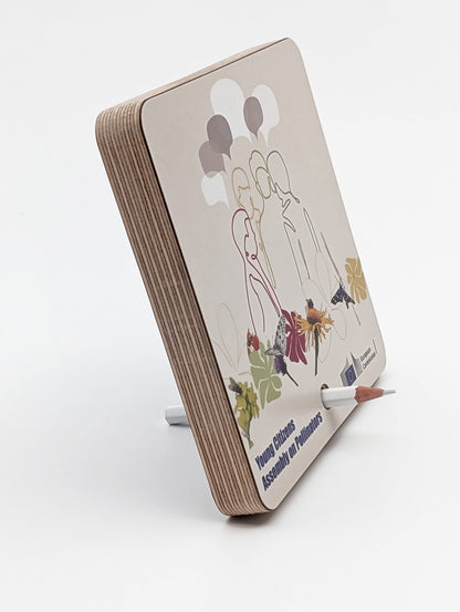 Mémo en bois upcyclé - sur mesure - EU Young Citizen Pollinators Assembly 26