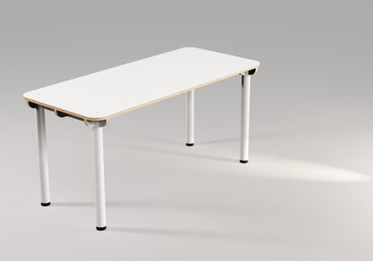Table AGORA pour bureaux et collectivités - design WAND & édition IMPACT FURNITURE - upcycling de panneaux multiplex des stocks de OXFAM