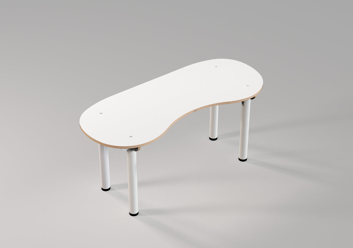 Table BUTTERFLY pour écoles et collectivités - design WAND & édition IMPACT FURNITURE - upcycling de panneaux multiplex des stocks de OXFAM