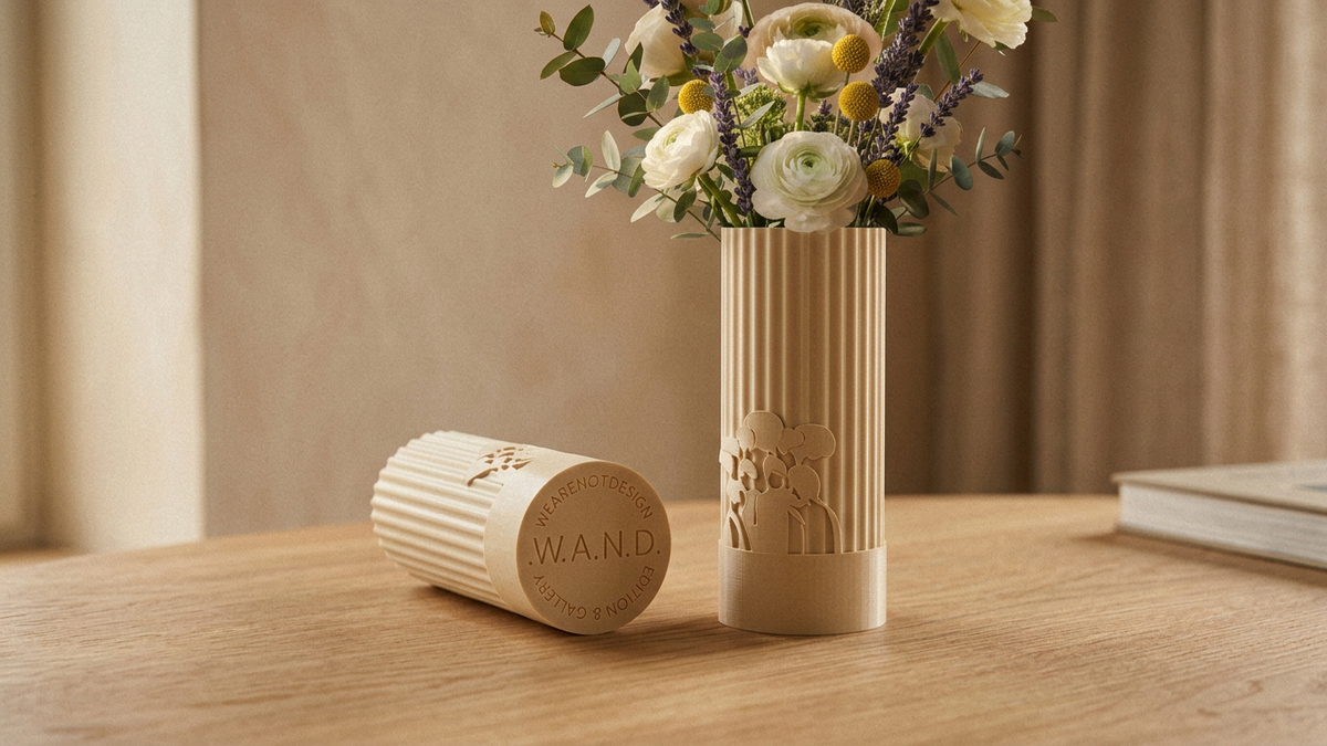 Vase ou pot à crayon en impression 3D pour intérieur et bureaux - Plastique recyclé et production locale