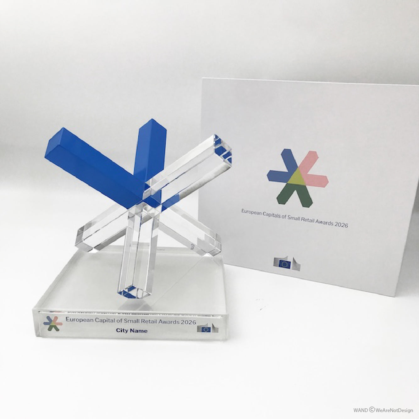 Trophée en crystal - sur mesure - EU Small Retail Awards Winners-2026