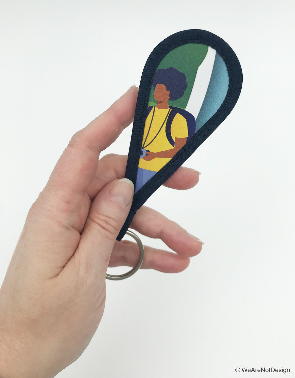 Porte clefs ergonomique - upcycling évènementiel EU (matière de base: bâches de roll-up)