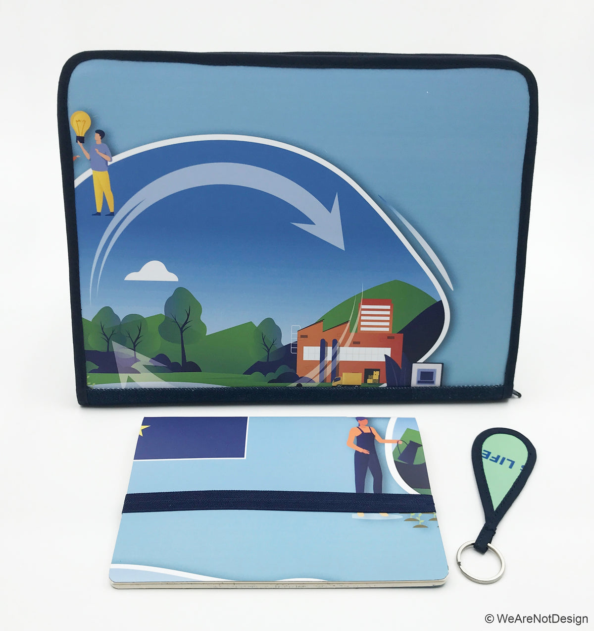 Set d'accessoires en mode upcycling évènementiel EU (matière de base: bâches de roll-up) (Copie)